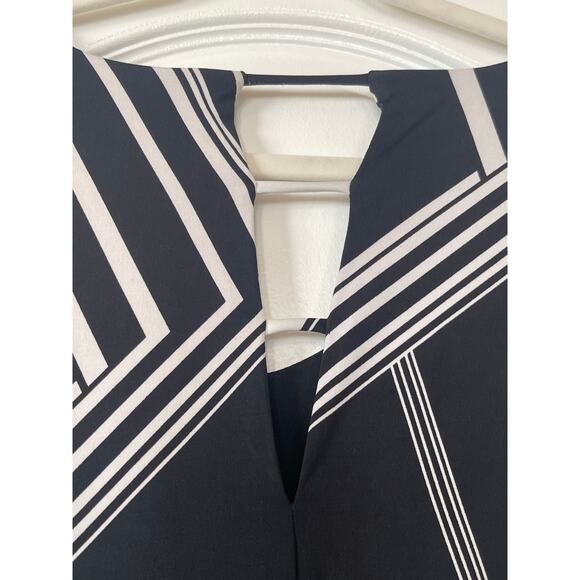 Woman’s Last Tango Tunic Sleeveless Black White Medium - Picture 7 of 9